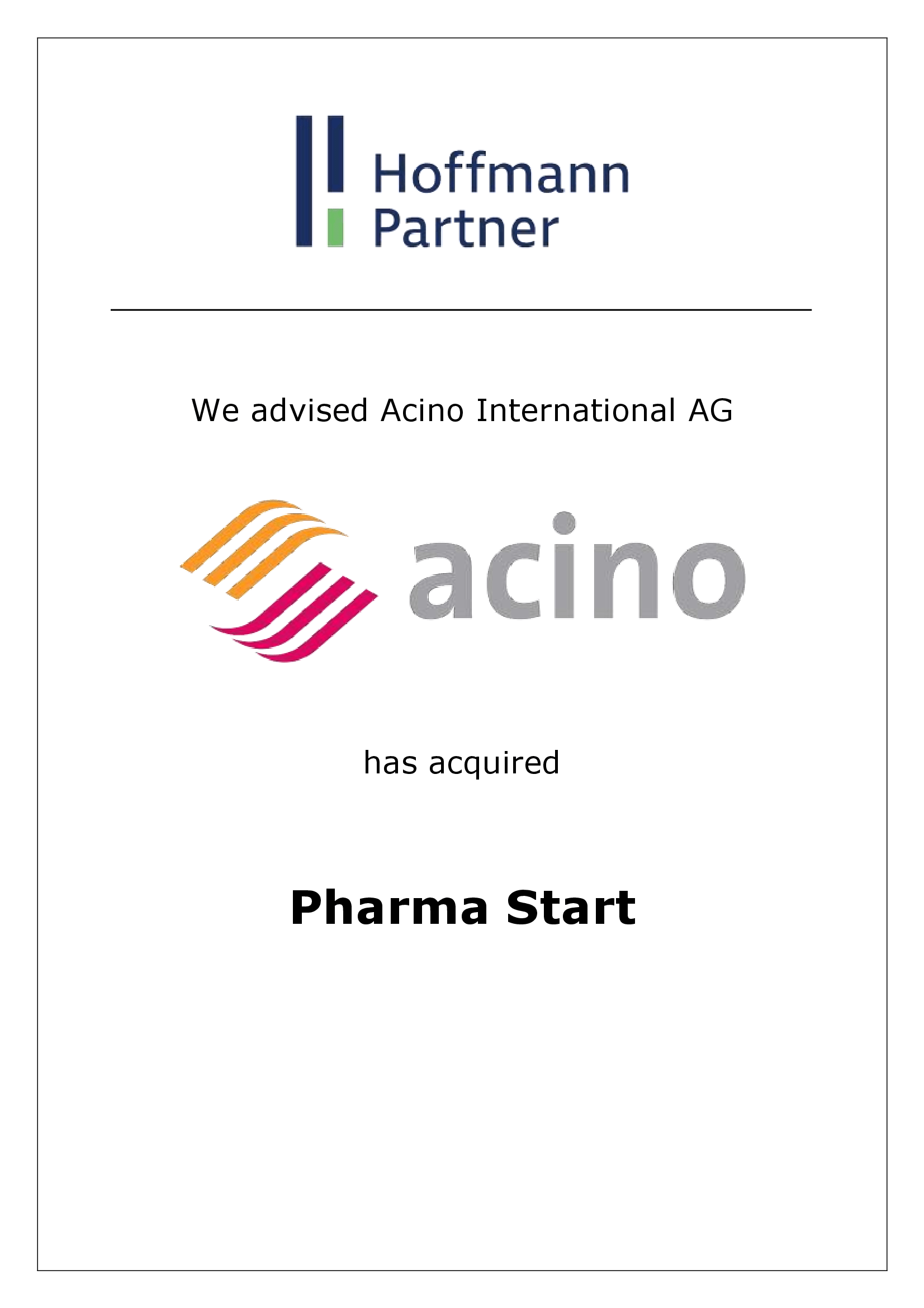 Acino - pharma start