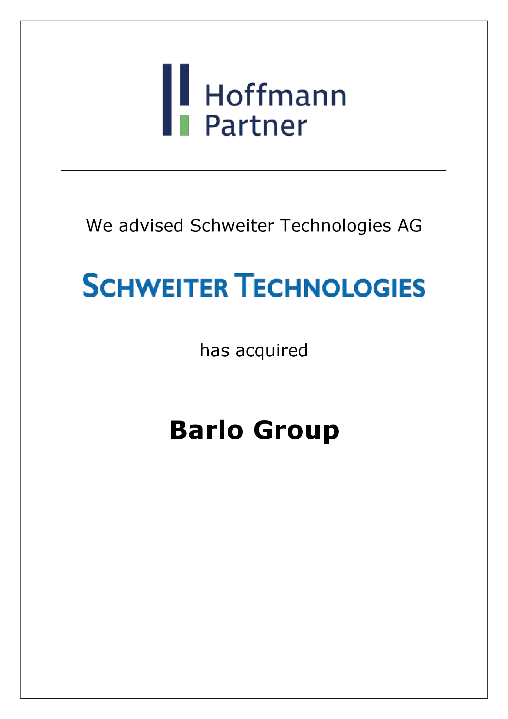 Schweiter - Barlo Group