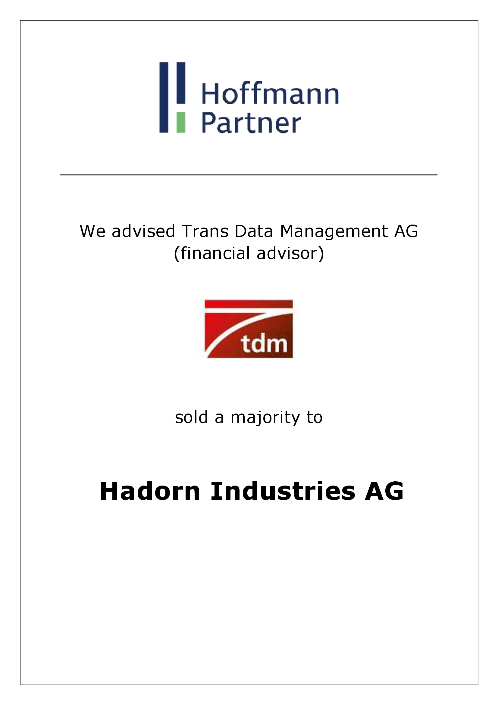 Hadorn Industries AG